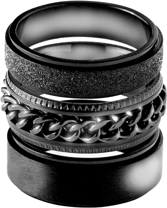 3 Anillos Negros │ Anillos Giratorios,